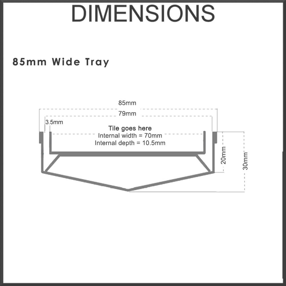 85mm wide stainless steel wedge wire shower grate dimensions