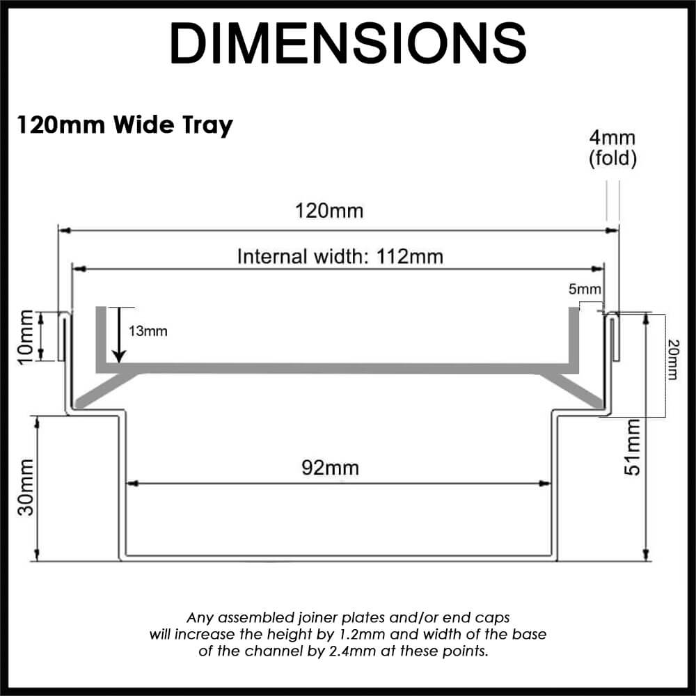 120mm tile insert dimensions
