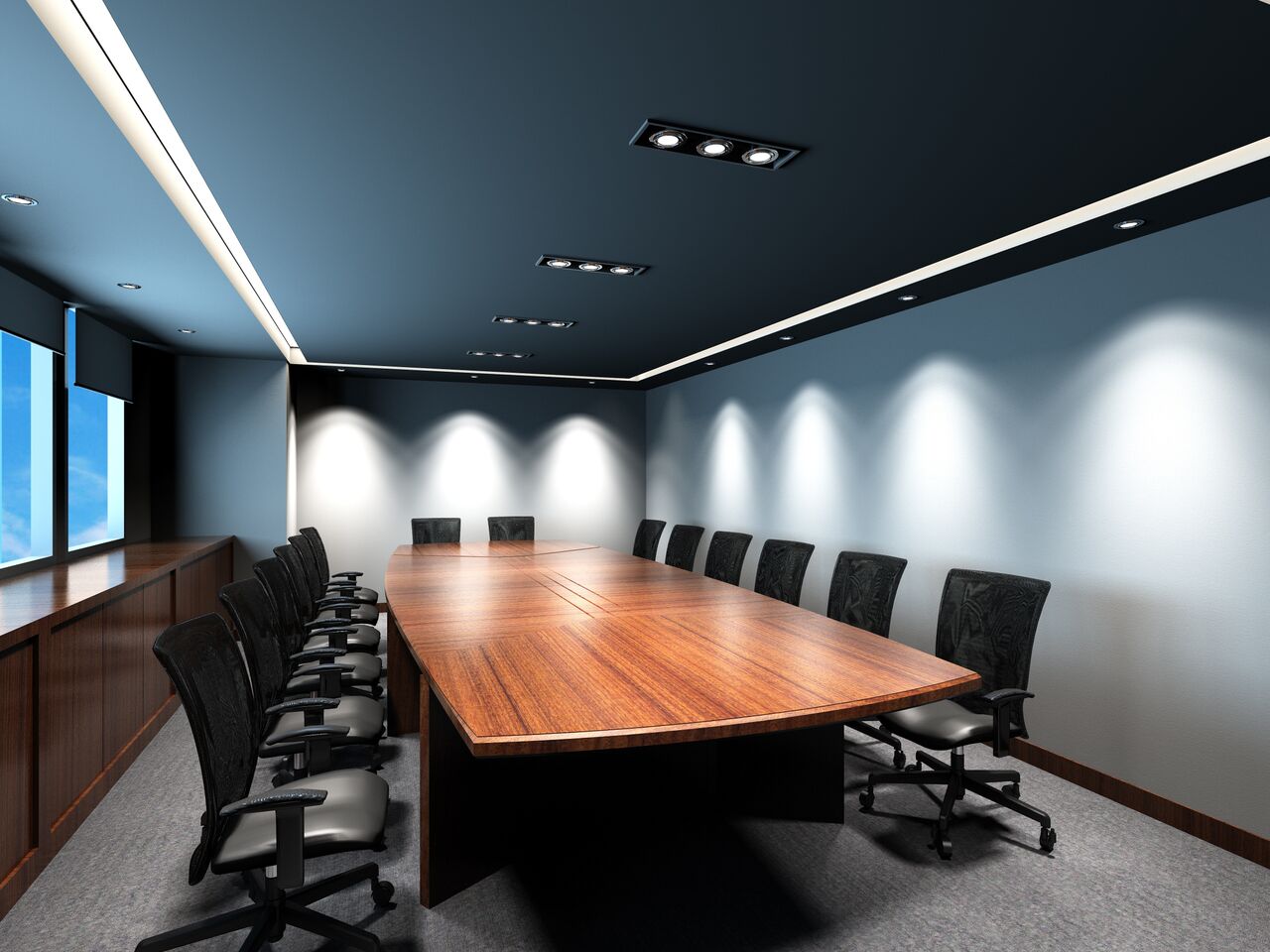 lights in meeting room
