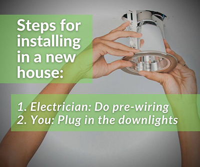 installing led downlights in a new house