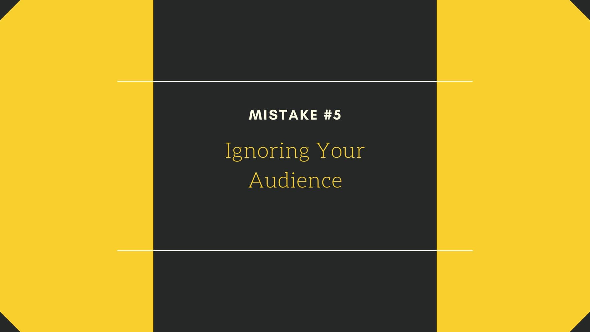 Who's Your Target Buyer? know your market, don't ignore your audience